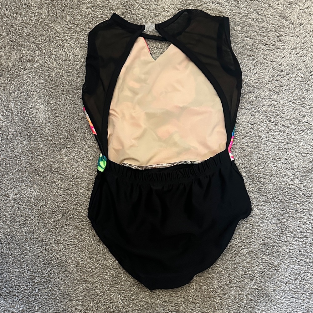 Black and Beige Mesh Swimsuit